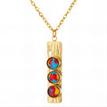 Necklace, 18K Gold Plated Steel