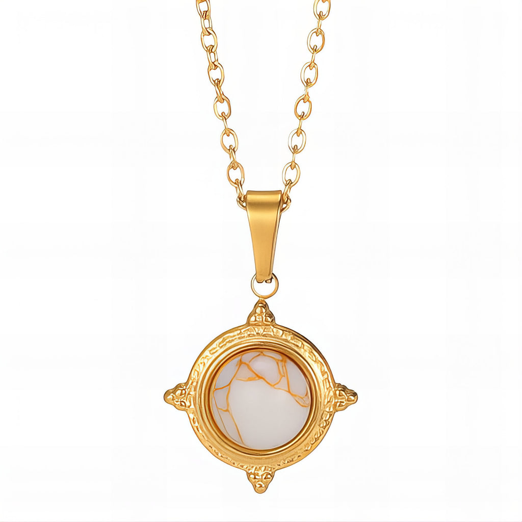 Necklace, 18K Gold Plated Steel