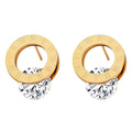 Earrings, 18K Gold Plated Steel