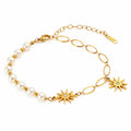 Stars Bracelet, 18K Gold Plated Steel