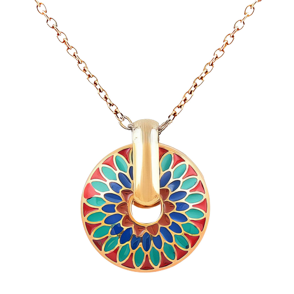 Necklace, 18K Gold Plated Steel