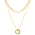 Necklace, 18K Gold Plated Steel