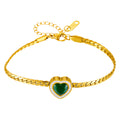 Heart Bracelet, 18K Gold Plated Steel