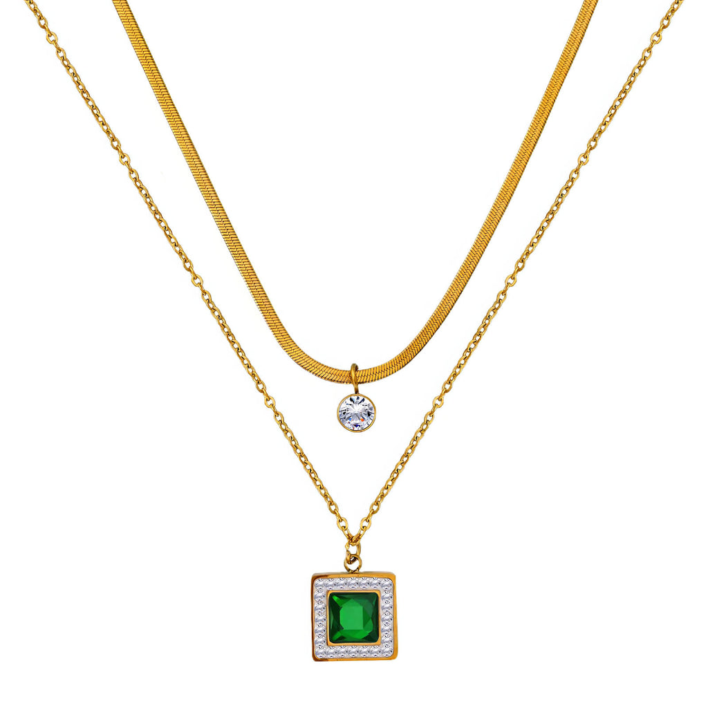 Necklace, 18K Gold Plated Steel