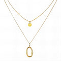 Necklace, 18K Gold Plated Steel