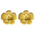 Flowers Earrings, 18K Gold Plated Steel