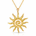 Sun Necklace, 18K Gold Plated Steel