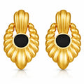Earrings, 18K Gold Plated Steel