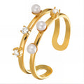 Ring, 18K Gold Plated Steel