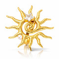 Sun Ring, 18K Gold Plated Steel