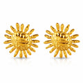 Suns Earrings, 18K Gold Plated Steel