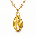 Seashell Necklace, 18K Gold Plated Steel
