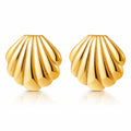 Seashells Earrings, 18K Gold Plated Steel