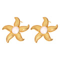 Stars Earrings, 18K Gold Plated Steel