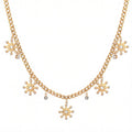 Flower Meadow Necklace, 18K Gold Plated Steel
