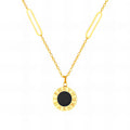 Necklace, 18K Gold Plated Steel