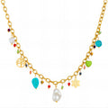 Necklace, 18K Gold Plated Steel