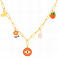 Evil Eye Necklace, 18K Gold Plated Steel