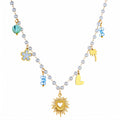 Hearts Necklace, 18K Gold Plated Steel