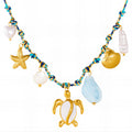 Turtle Necklace, 18K Gold Plated Steel