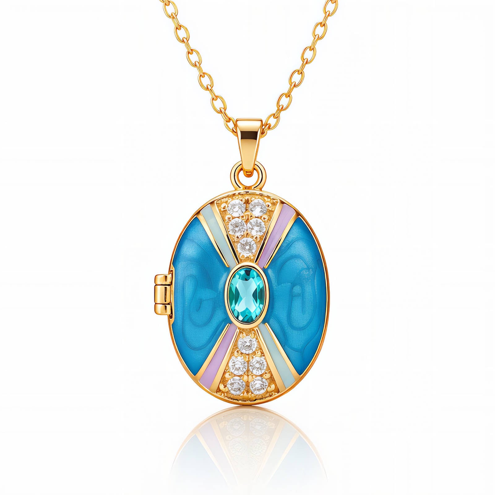 Necklace, 18K Gold Plated Steel