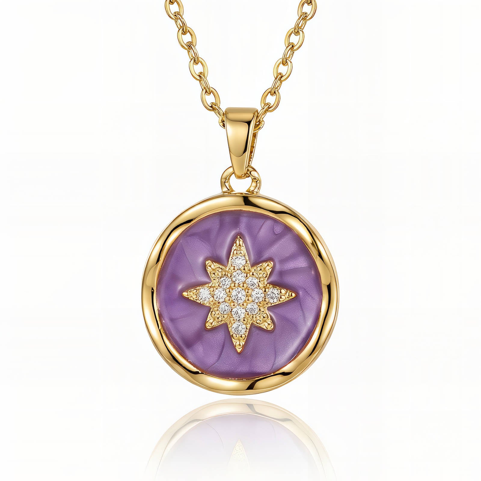 Star Necklace, 18K Gold Plated Steel