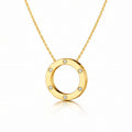 Circle Necklace, 18K Gold Plated Steel