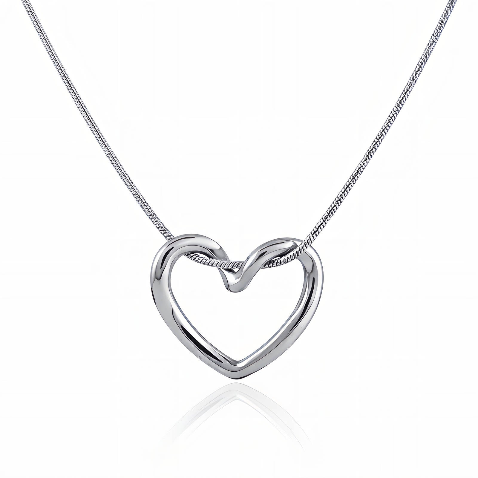 Heart Necklace, Stainless Steel