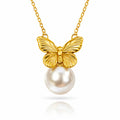 Butterflie Necklace, 18K Gold Plated Steel