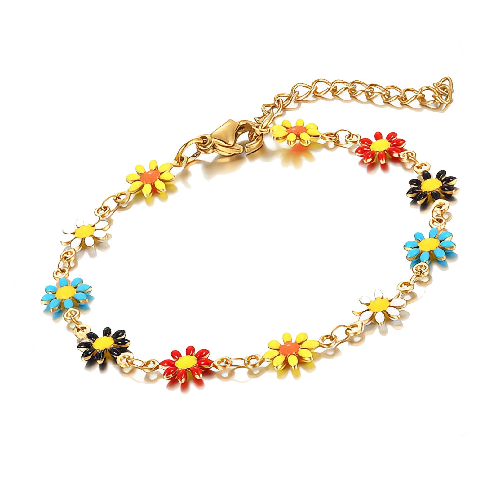 Flowers Bracelet, Stainless Steel