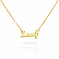 Letter Necklace, 18K Gold Plated Steel