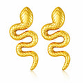 Snakes Earrings, 18K Gold Plated Steel