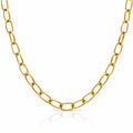Necklace, 18K Gold Plated Steel