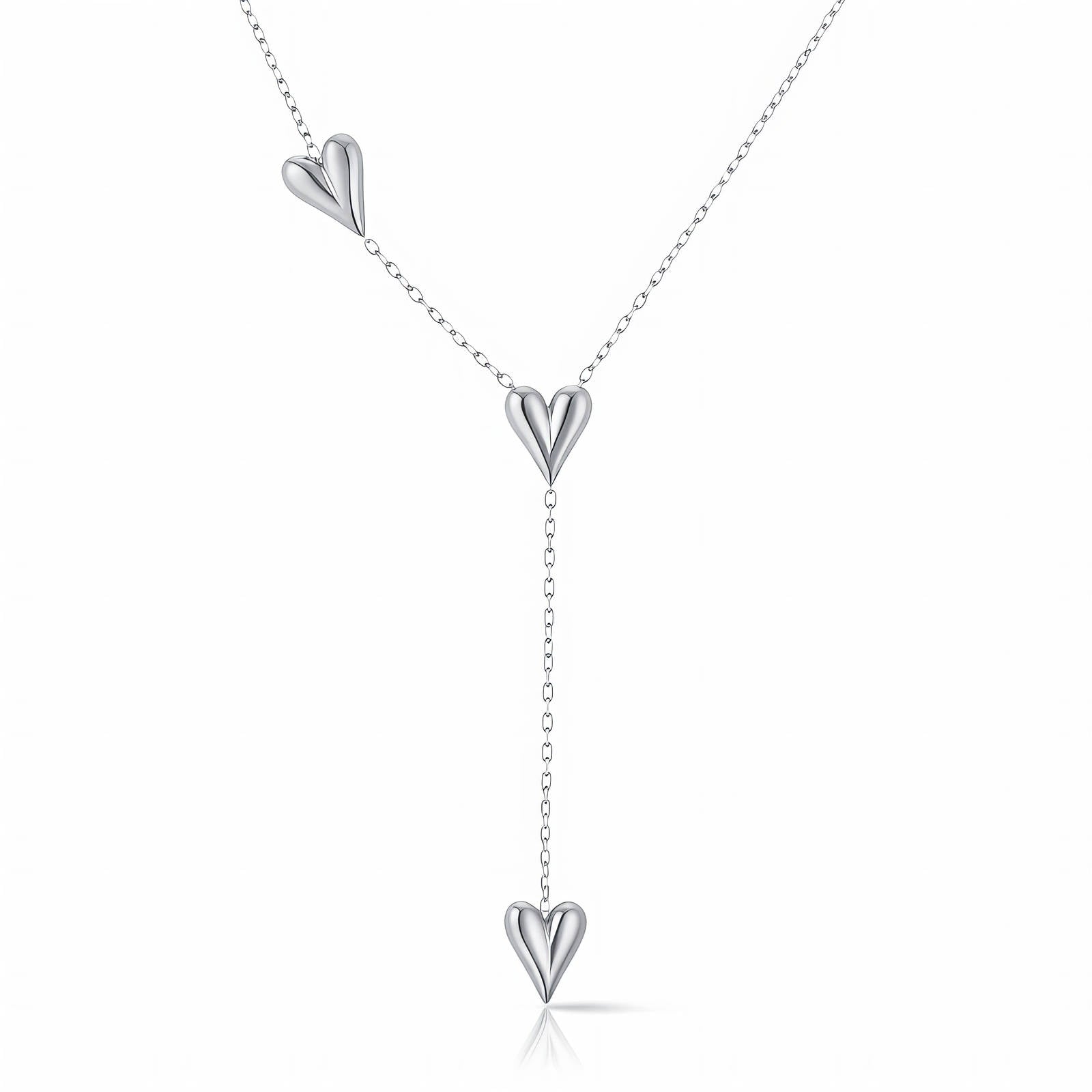 Hearts Necklace, Stainless Steel