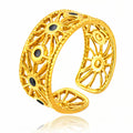 Sun Ring, 18K Gold Plated Steel