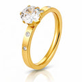 Ring, 18K Gold Plated Steel
